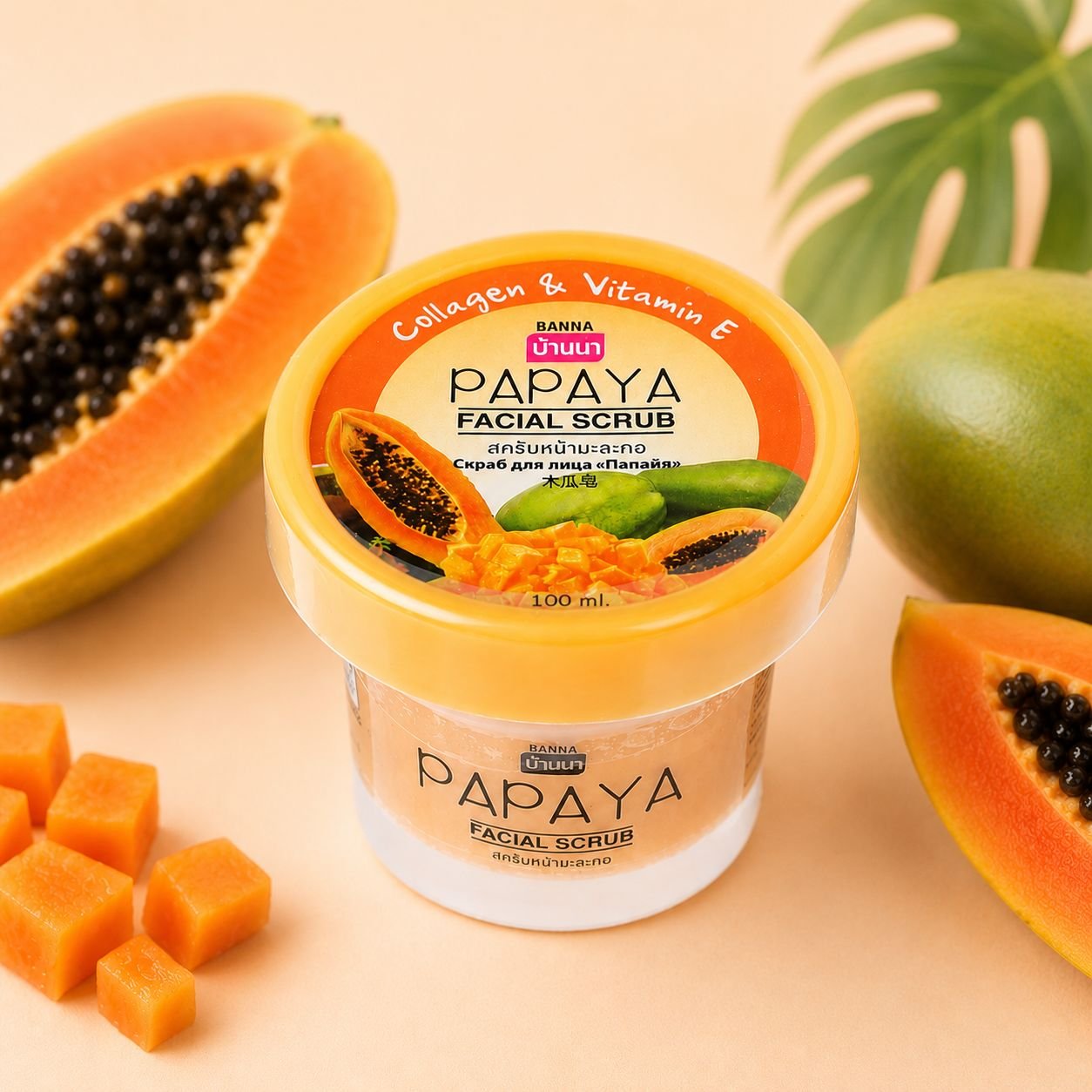 9e09412b-421b-4079-874f-d532e220ba5f سكراب البابايا للوجه (Papaya Facial Scrub) - الصورة 1